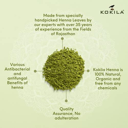 Kokila 100% Natural Organic Henna Leaves Powder For Natural Hair Color