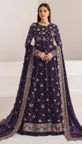 Anaita Purple Faux Georgette Sequins Embroidered Salwar Suit - Distacart