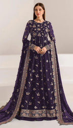 Anaita Purple Faux Georgette Sequins Embroidered Salwar Suit - Distacart