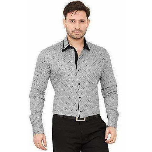 Men's Cotton Casual Polka Printed Shirt - Distacart