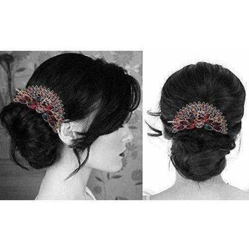 Peacock Hair Band / Hair Clip