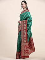 Vedant Vastram Patola Design KanchiPuram Silk Saree For Women - Green