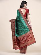Vedant Vastram Patola Design KanchiPuram Silk Saree For Women - Green