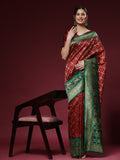 Vedant Vastram Patola Design KanchiPuram Silk Saree For Women - Maroon