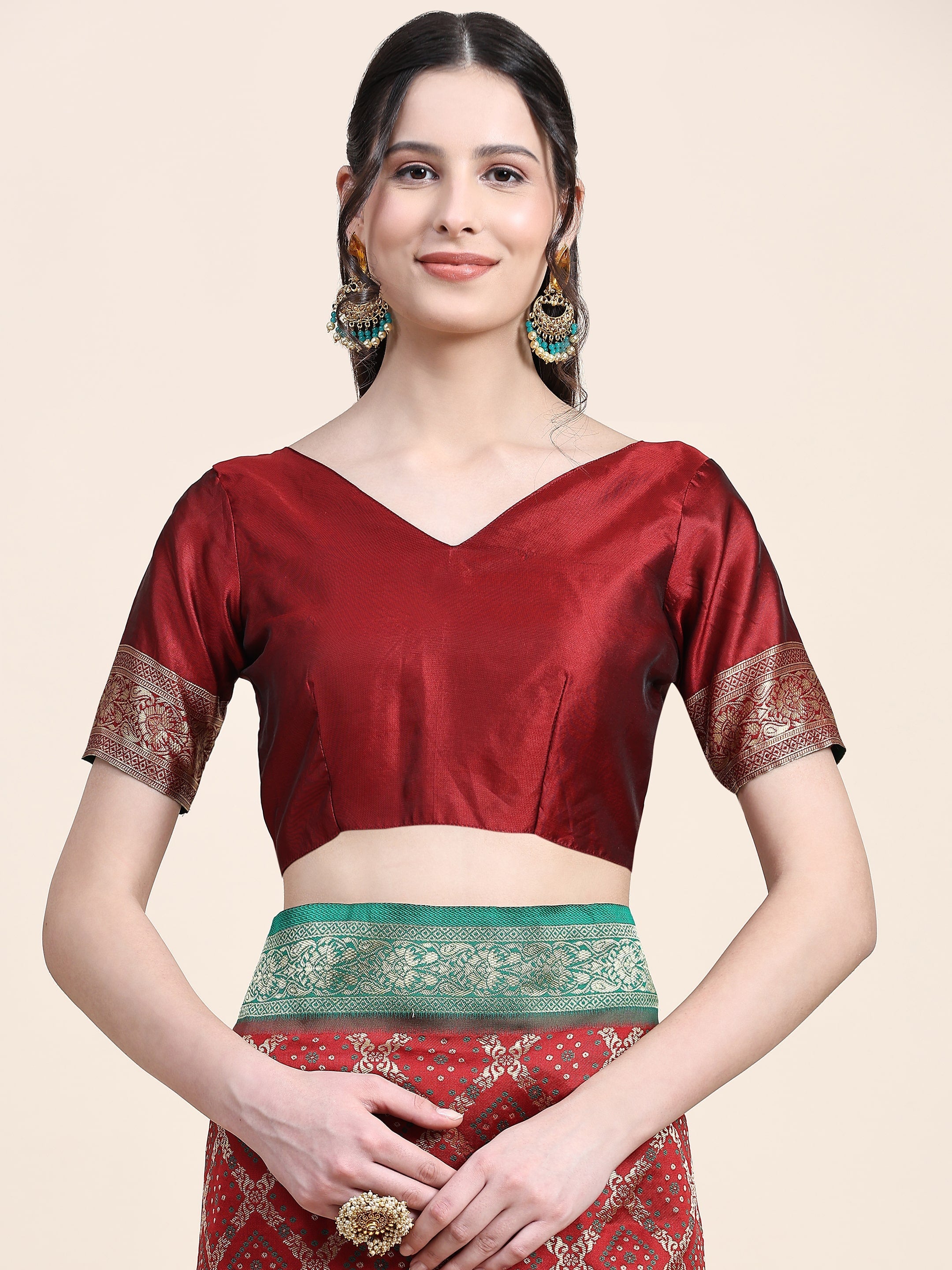 Vedant Vastram Patola Design KanchiPuram Silk Saree For Women - Maroon