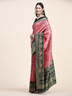 Vedant Vastram Patola Design KanchiPuram Silk Saree For Women - Pink
