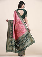 Vedant Vastram Patola Design KanchiPuram Silk Saree For Women - Pink