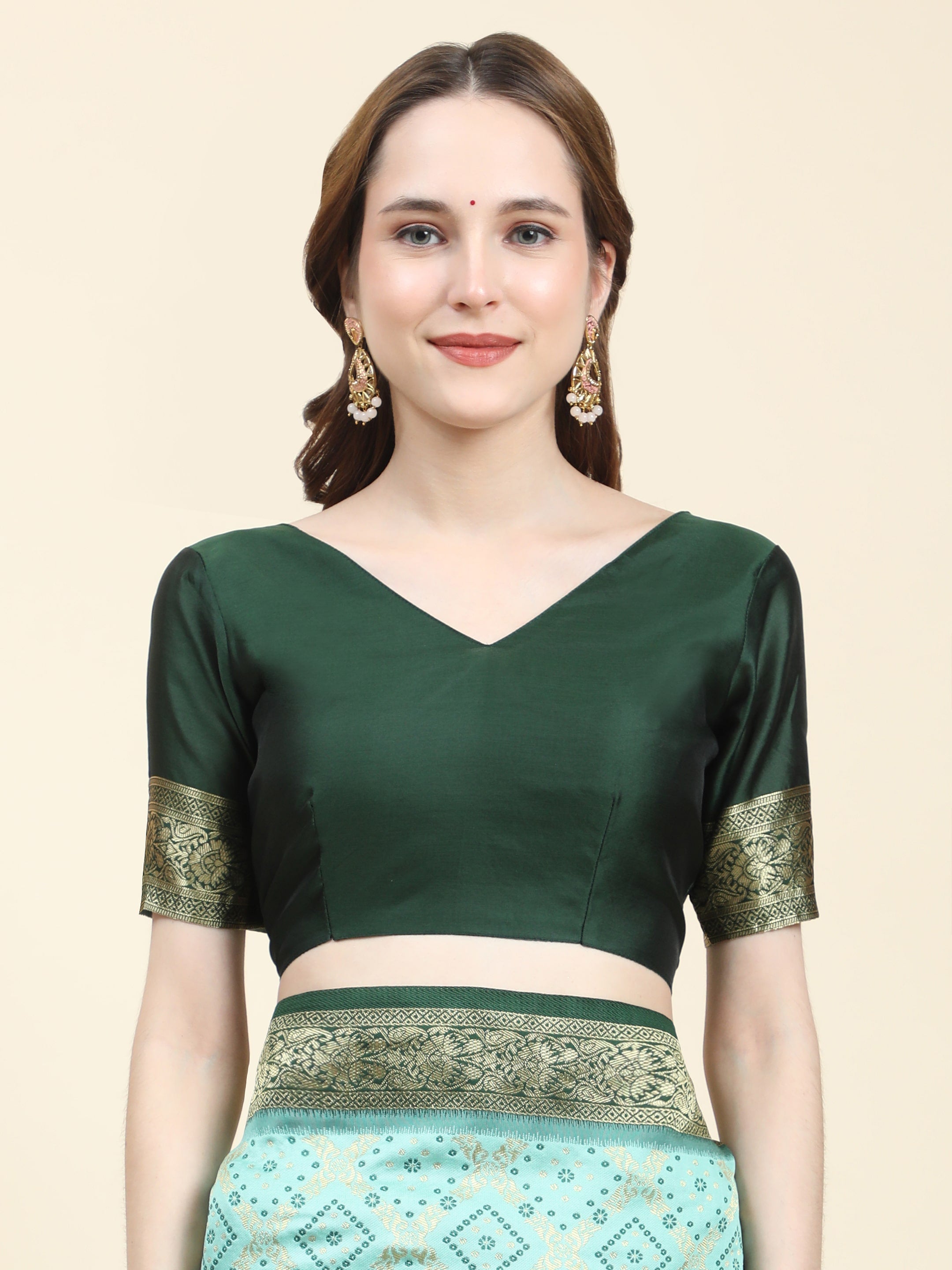 Vedant Vastram Patola Design KanchiPuram Silk Saree For Women - Rama
