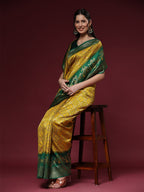 Vedant Vastram Patola Design KanchiPuram Silk Saree For Women - Yellow