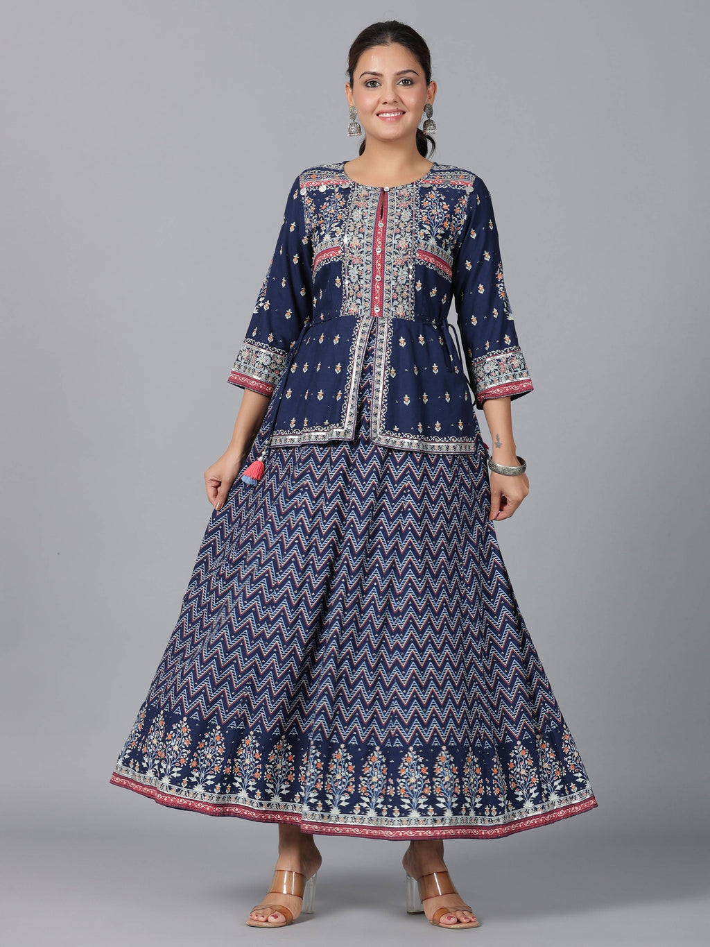 Juniper Women Indigo Shantoon Printed Maxi Dress - Distacart