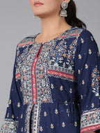 Juniper Women Indigo Shantoon Printed Maxi Dress - Distacart