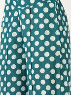 Sangria Women Teal Blue Striped Pure Cotton Kurta with Palazzos