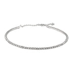 Silver-Toned Alloy Rhinestones Studded Choker - The Pari