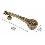 Sitar Design 8 Inches Brass Door Handle