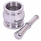 Stainless Steel Kitchen khalbatta, Okhli Masher, Mortar And Pestle Set (Steel)