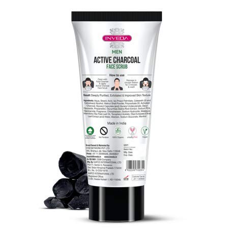 Inveda Active Charcoal Face Scrub For Men