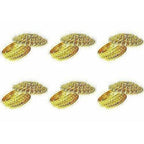Golden - Decorative Organza Potli Basket (Pack Of 6) - Distacart