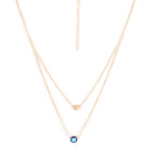 Gold-Toned Alloy Heart & Evil Eye Necklace - The Pari