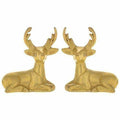 Home Decor Decoration Made of Brass Deer Statue - Set of 2