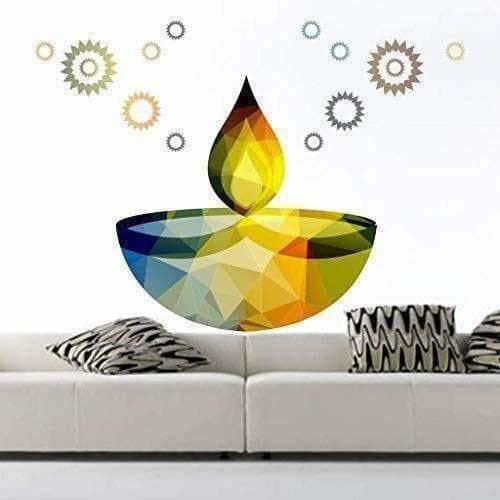 Glowing Earthen Lamp Wall Sticker