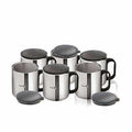 Stainless Steel Coffee Cup Set of 6 (With Lid)