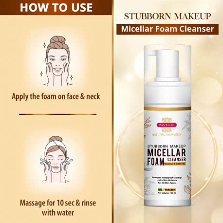Inveda Stubborn Makeup Micellar Foam Cleanser