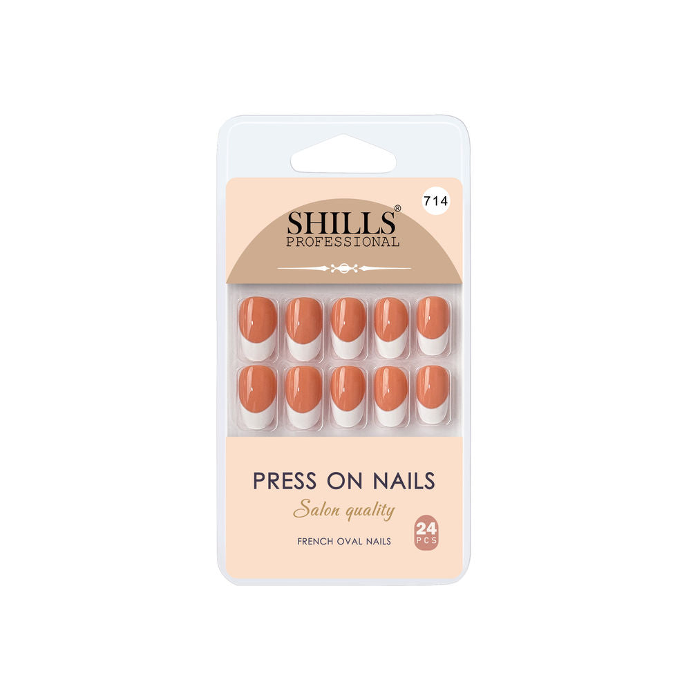 shills professional reusable press on nails french oval spn714
