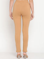 TAG 7 Set Of 2 Yellow & Beige Solid Leggings