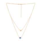 Gold-Toned Alloy Heart & Evil Eye Necklace - The Pari