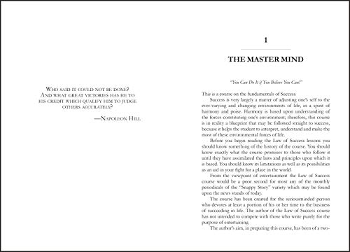The Law of Success In Sixteen Lessons