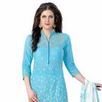Cotton Salwar Suit Blue - Distacart