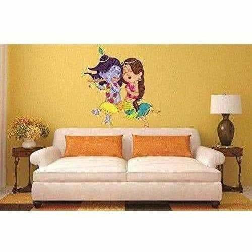 Beautiful Little Radha Krishna Wall Stickers