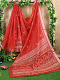 Shree Shyam Fashion Cotton Red Saree - Distacart