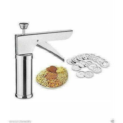 Stainless Steel Kitchen Press Maker with 12 Pieces - Distacart
