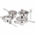 Pristine Tri Ply Induction Base Cooking Essential Steel Cookware