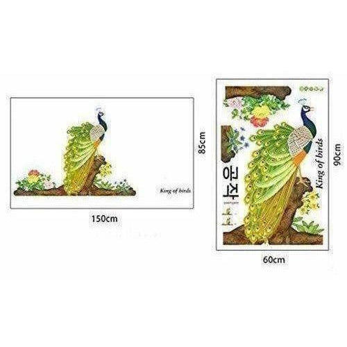 Multicolor - Decals Design Peacock Bird Wall Sticker - Distacart
