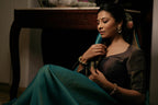 Vardha Turquoise Blue Golden Zari Kanjeevaram Silk Saree