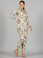 Juniper Women Green Rayon Printed Clothing Set