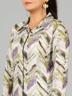 Juniper Women Green Rayon Printed Clothing Set