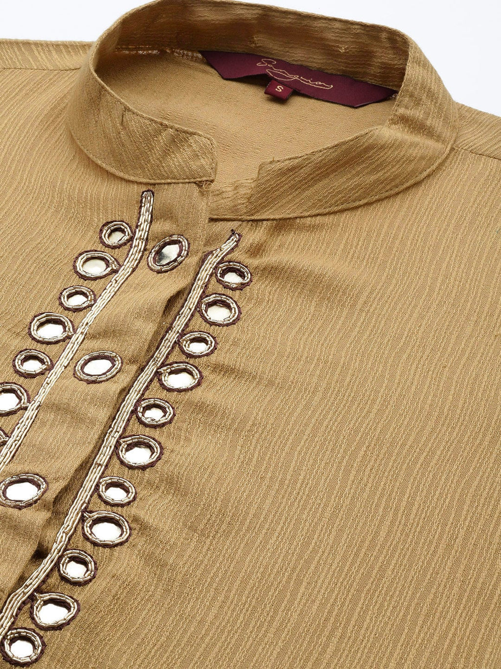 Sangria Yoke Design Mirror Work Kurta