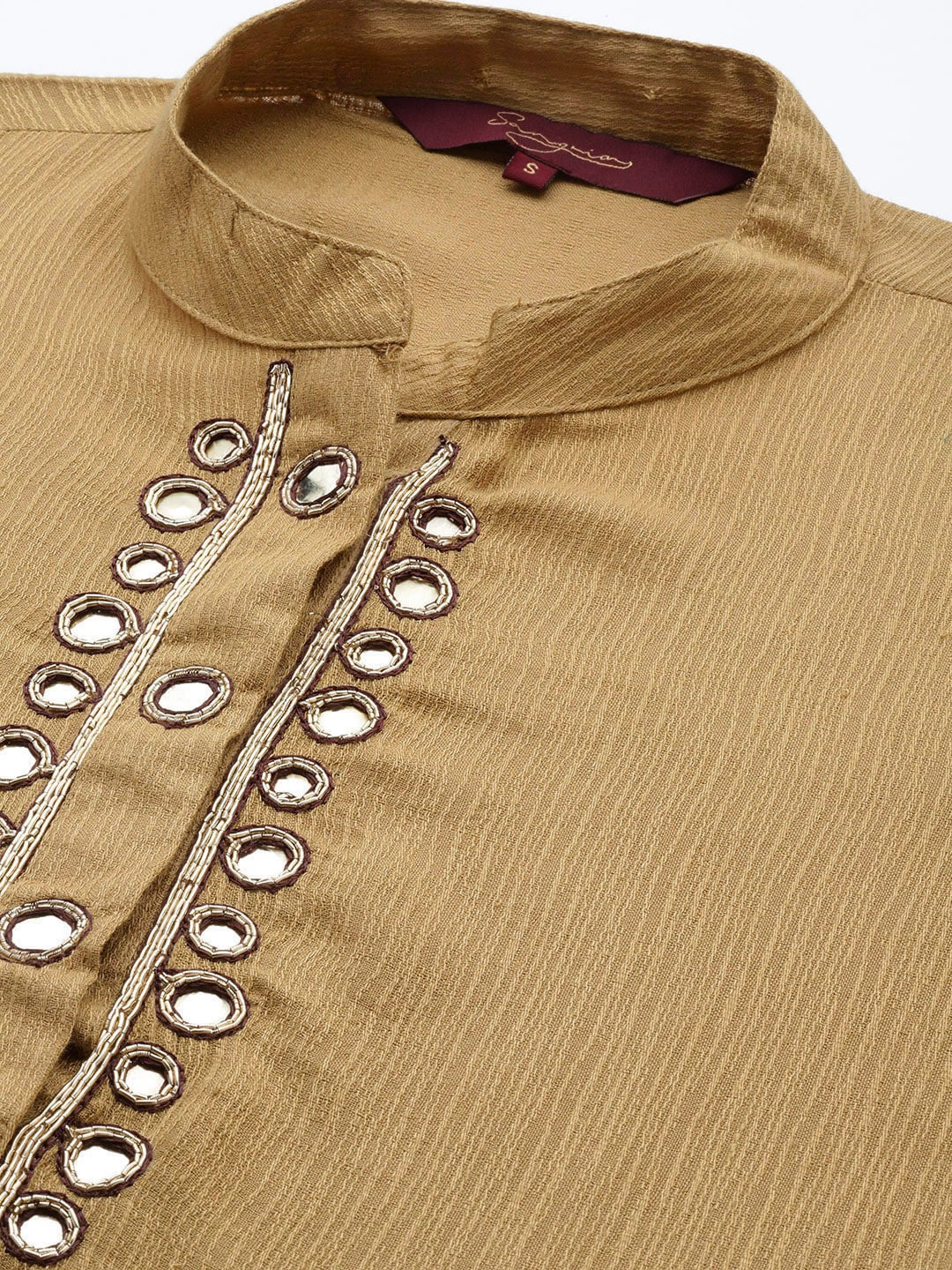 Sangria Yoke Design Mirror Work Kurta