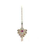 Tehzeeb Creations Semi Bridal Dulhan Dulhan Wedding & Engagement Necklace Set with Mang Tikka for Girls & Women
