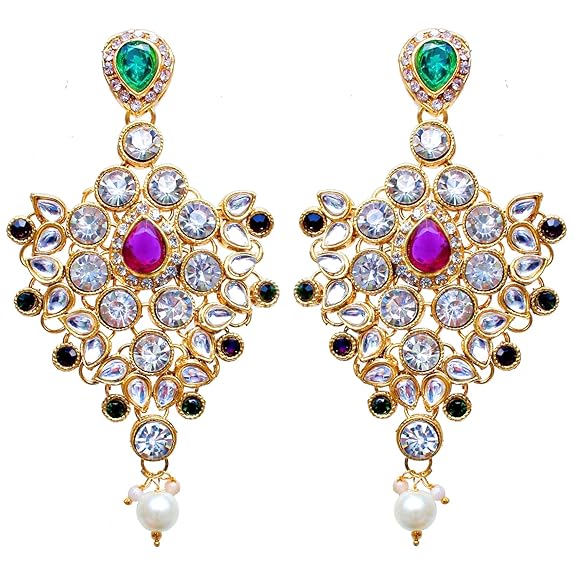 Tehzeeb Creations Semi Bridal Dulhan Dulhan Wedding & Engagement Necklace Set with Mang Tikka for Girls & Women