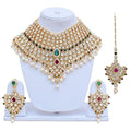 Tehzeeb Creations Semi Bridal Dulhan Dulhan Wedding & Engagement Necklace Set with Mang Tikka for Girls & Women
