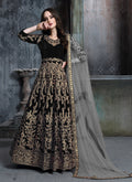 Monjolika Fashion Stunning Dark Blue Color Velvet Embroidery Patiala Suit - Distacart