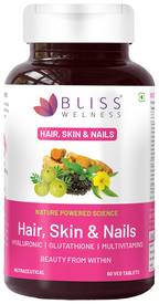 bliss welness hair skin nails veg tablet