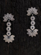 Shoshaa Silver-Toned Contemporary Drop Earrings - Distacart