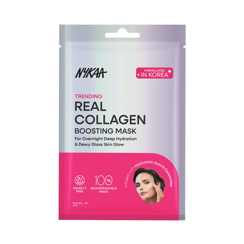 Nykaa Skin Real Collagen Mask – Hydrates, Brightens And Gives Dewy Skin Overnight - Formulated In Korea - Distacart