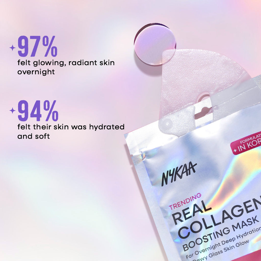 Nykaa Skin Real Collagen Mask – Hydrates, Brightens And Gives Dewy Skin Overnight - Formulated In Korea - Distacart