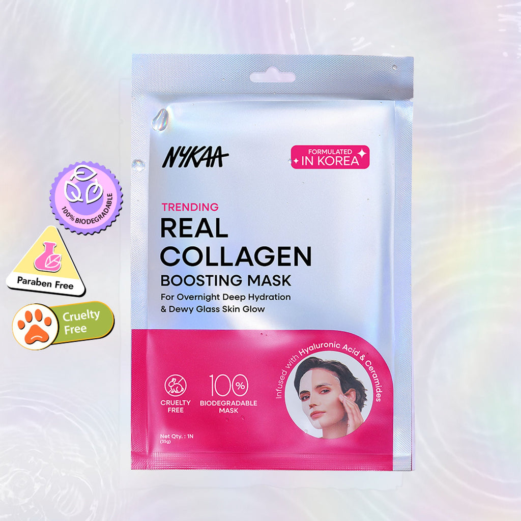 Nykaa Skin Real Collagen Mask – Hydrates, Brightens And Gives Dewy Skin Overnight - Formulated In Korea - Distacart